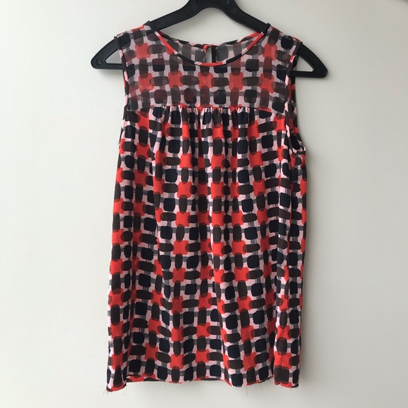 *NWOT* Kate Spade 100% Silk Patterned Blouse